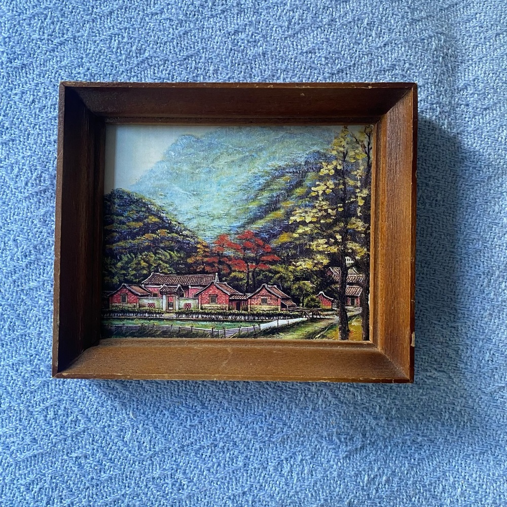 Landscape Painting with wood frame